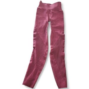 Fabletics Women's High Waisted Burgundy Leggings
